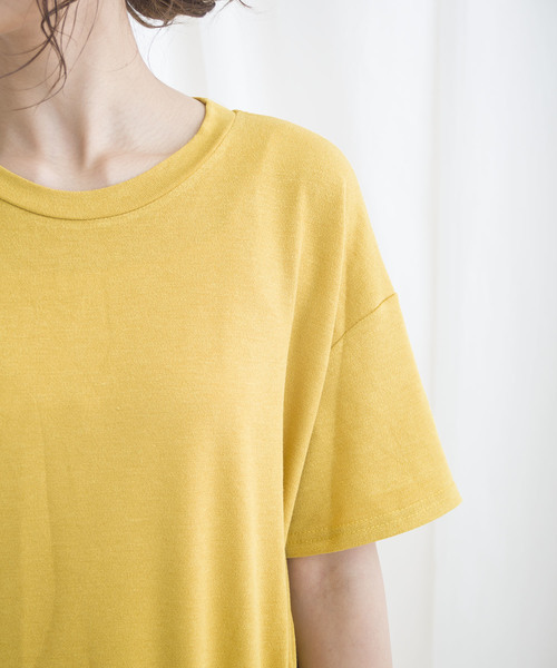 LUGG NAGG(ラグナグ)の「【Jewelobe/ ジュエローブ】 ウエストリボンロングTシャツ(ワンピース・レディース・ブラック/イエロー/オレンジ/グリーン・FREE)」の12枚目の写真