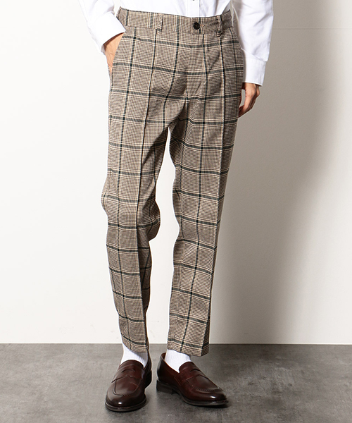 COMME CA COMMUNE(コムサコミューン)の「ビッググレンチェックピンタック イージーパンツ(その他パンツ・メンズ・ブラウン系/グリーン系・MEDIUM/LARGE/SMALL)」の7枚目の写真