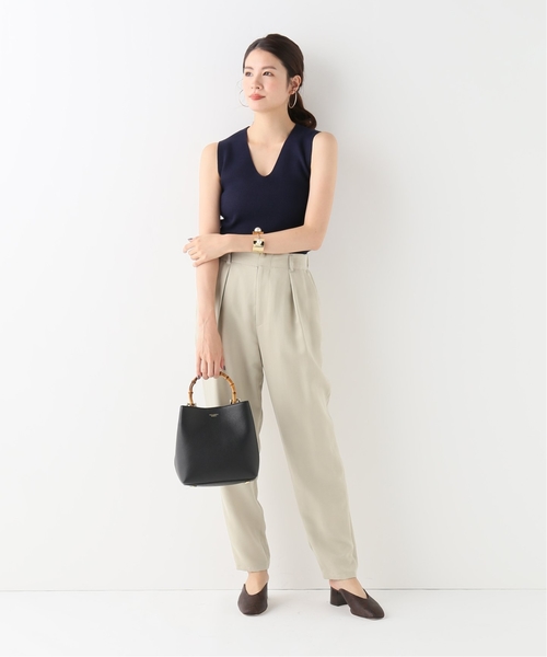 journal standard L'essage(ジャーナルスタンダードレサージュ)の「SAMBAノースリーブプルオーバー(Tシャツ/カットソー・レディース・ベージュ/ネイビー/グリーン・FREE)」の12枚目の写真