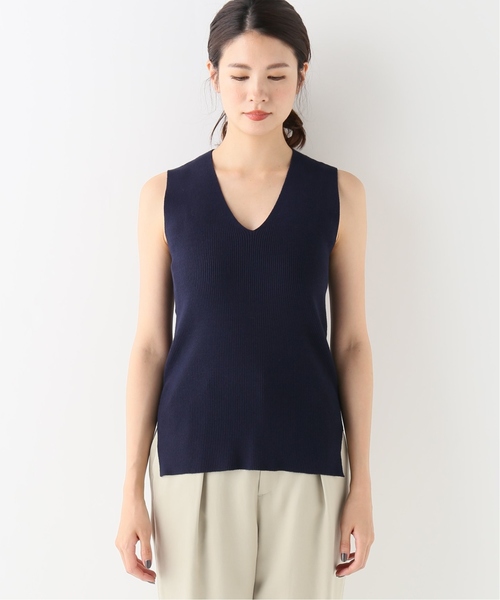 journal standard L'essage(ジャーナルスタンダードレサージュ)の「SAMBAノースリーブプルオーバー(Tシャツ/カットソー・レディース・ベージュ/ネイビー/グリーン・FREE)」の10枚目の写真
