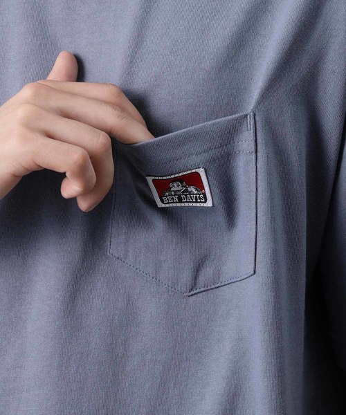 BEN DAVIS（ベンデイビス）の「【BEN DAVIS】 COLOERS POCKET TEE（Tシャツ/カットソー・メンズ・チャコールグレー/ブラック/ターコイズブルー/ラベンダー/イエロー/ホワイト・L/M/LL）」の22枚目の写真