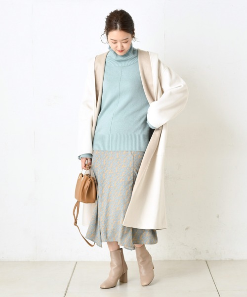 DouDou(ドゥドゥ)の「ビッグフーディーコート(その他アウター・レディース・ブラウン/オフホワイト・FREE)」の8枚目の写真