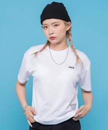 FILA フィラ 吸汗速乾 ワンポイント ブランド ロゴ 刺繍 クルーネック 半袖 Tシャツ
