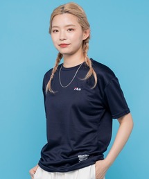 FILA フィラ 吸汗速乾 ワンポイント ブランド ロゴ 刺繍 クルーネック 半袖 Tシャツ