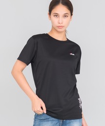 FILA フィラ 吸汗速乾 ワンポイント ブランド ロゴ 刺繍 クルーネック 半袖 Tシャツ