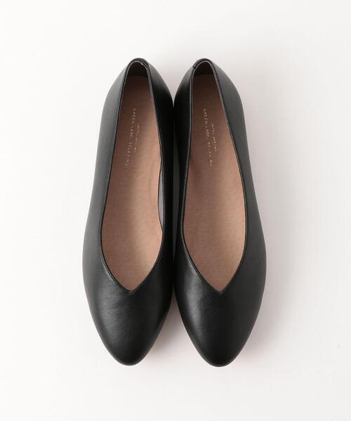 green label relaxing（グリーンレーベルリラクシング）の「◆FFC ラウンド Vカット フラットシューズ(1.0cmヒール)（その他シューズ・レディース・ゴールド/ブラック/ホワイト/ベージュ・22cm/25cm/23.5cm/22.5cm/23cm/24.5cm/24cm）」の3枚目の写真