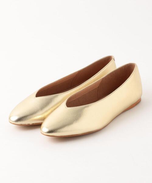 green label relaxing（グリーンレーベルリラクシング）の「◆FFC ラウンド Vカット フラットシューズ(1.0cmヒール)（その他シューズ・レディース・ゴールド/ブラック/ホワイト/ベージュ・22cm/25cm/23.5cm/22.5cm/23cm/24.5cm/24cm）」の8枚目の写真