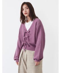 POU DOU DOU | 2WAY透かし編みカーディガン(カーディガン/ボレロ)