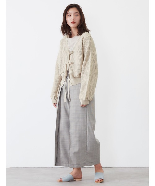 POU DOU DOU（プードゥドゥ）の「2WAY透かし編みカーディガン（カーディガン/ボレロ・レディース・ネイビー/スモークピンク/キナリ・3）」の5枚目の写真