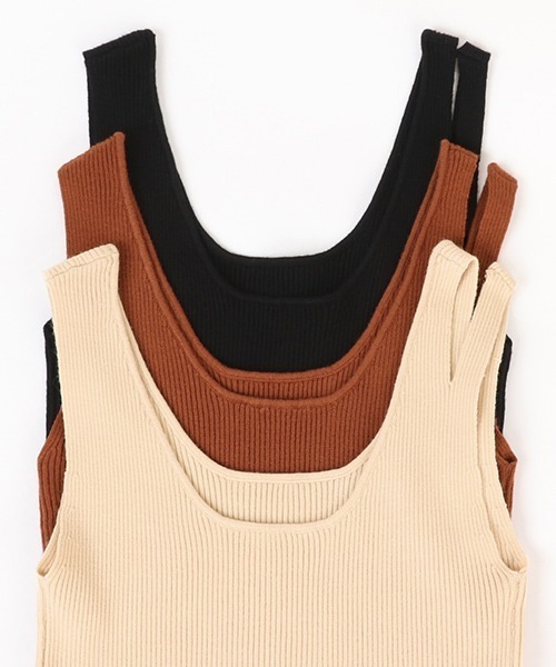 RANDA（ランダ）の「シアーニットアンサンブル（ニット/セーター・レディース・ブラック/クリーム/キャメル・FREE）」の8枚目の写真