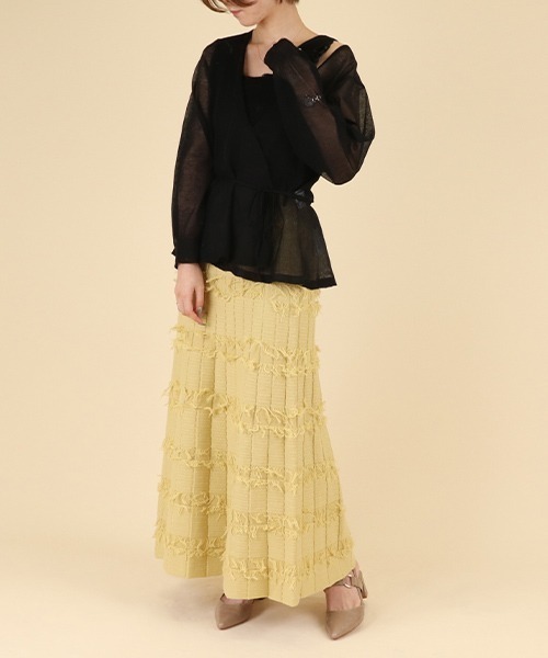 RANDA（ランダ）の「シアーニットアンサンブル（ニット/セーター・レディース・ブラック/クリーム/キャメル・FREE）」の9枚目の写真