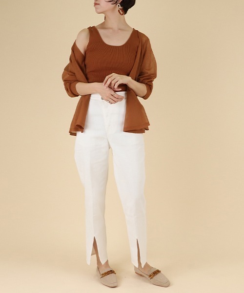 RANDA（ランダ）の「シアーニットアンサンブル（ニット/セーター・レディース・ブラック/クリーム/キャメル・FREE）」の10枚目の写真