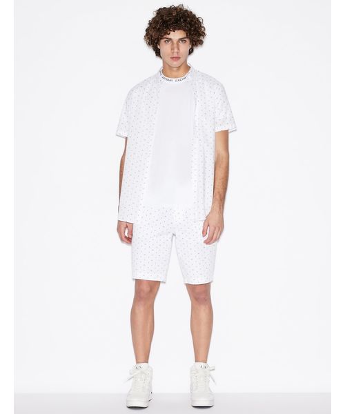 ARMANI EXCHANGE(アルマーニエクスチェンジ)の「【A|Xアルマーニ エクスチェンジ】ロゴプリント コットンストレッチショートパンツ(その他パンツ・メンズ・ネイビー/ブラック/ホワイト・31inch/29inch/34inch/32inch/33inch/36inch/28inch/30inch)」の4枚目の写真
