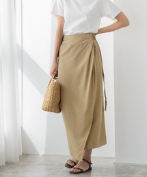 綿麻ラップスカート