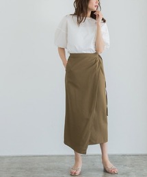 綿麻ラップスカート