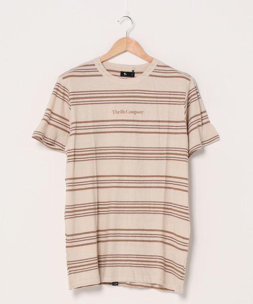 THRILLS(スリルズ)の「THRILLS MEMORY STRIPE MERCH FIT TEE (スリルズ メモリー ストライプ マーチフィット Tシャツ)(Tシャツ/カットソー・メンズ・オフホワイト・S/M)」の8枚目の写真