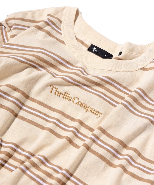 THRILLS(スリルズ)の「THRILLS MEMORY STRIPE MERCH FIT TEE (スリルズ メモリー ストライプ マーチフィット Tシャツ)(Tシャツ/カットソー・メンズ・オフホワイト・S/M)」の6枚目の写真