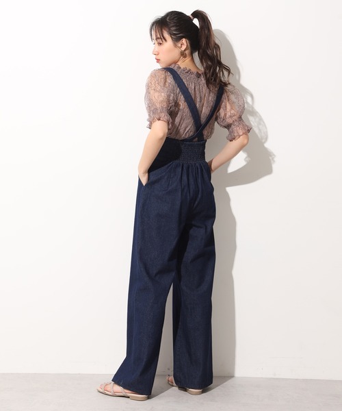 one after another NICE CLAUP(ワンアフターアナザーナイスクラップ)の「【Web限定】サスペンダー付きレースアップパンツ(その他パンツ・レディース・ブラウン/オフホワイト/ブラック系その他/ブルー系その他・FREE)」の6枚目の写真