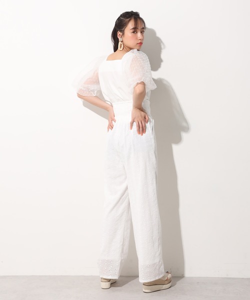 one after another NICE CLAUP(ワンアフターアナザーナイスクラップ)の「【Web限定】サスペンダー付きレースアップパンツ(その他パンツ・レディース・ブラウン/オフホワイト/ブラック系その他/ブルー系その他・FREE)」の13枚目の写真