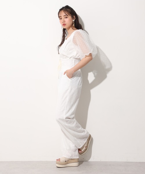 one after another NICE CLAUP(ワンアフターアナザーナイスクラップ)の「【Web限定】サスペンダー付きレースアップパンツ(その他パンツ・レディース・ブラウン/オフホワイト/ブラック系その他/ブルー系その他・FREE)」の11枚目の写真