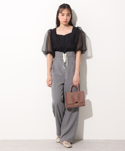 one after another NICE CLAUP(ワンアフターアナザーナイスクラップ)の「【Web限定】サスペンダー付きレースアップパンツ(その他パンツ・レディース・ブラウン/オフホワイト/ブラック系その他/ブルー系その他・FREE)」の17枚目の写真