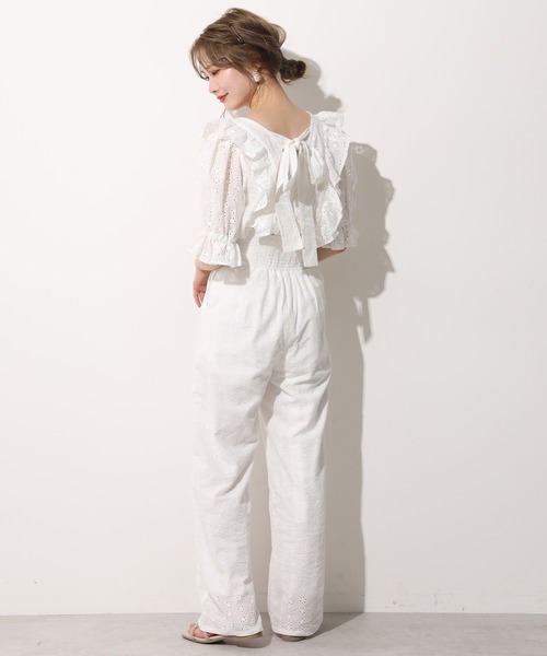 one after another NICE CLAUP(ワンアフターアナザーナイスクラップ)の「【Web限定】サスペンダー付きレースアップパンツ(その他パンツ・レディース・ブラウン/オフホワイト/ブラック系その他/ブルー系その他・FREE)」の16枚目の写真