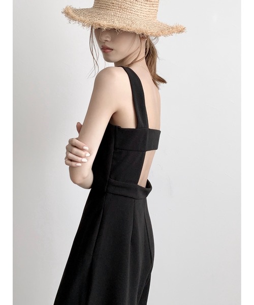 amel（エイメル）の「バックオープンジャンプスーツ（つなぎ/オールインワン・レディース・ブラック・FREE）」の6枚目の写真