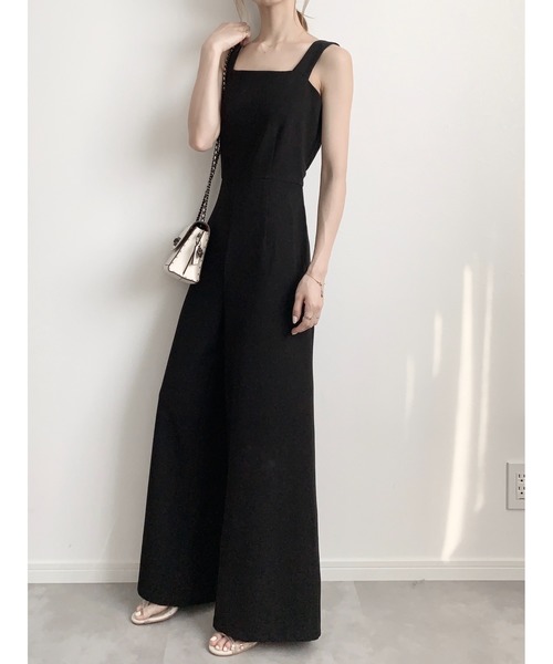 amel（エイメル）の「バックオープンジャンプスーツ（つなぎ/オールインワン・レディース・ブラック・FREE）」の7枚目の写真