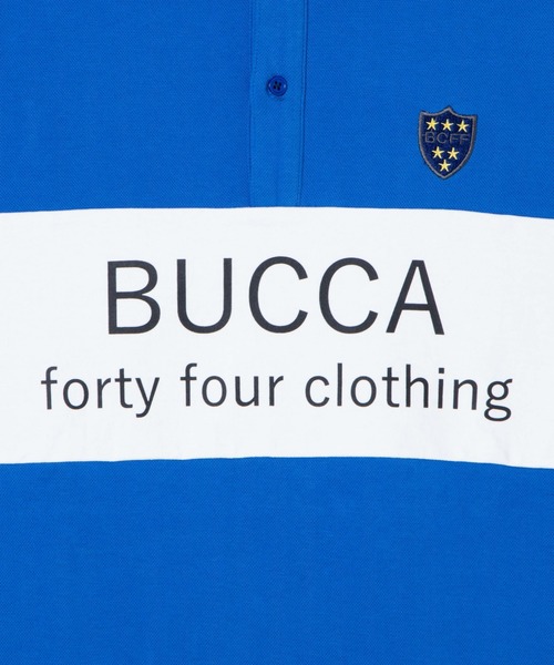 BUCCA 44(ブッカフォーティーフォー)の「【BUCCA 44】切り替えプリントポロシャツ(ポロシャツ・メンズ・ブラック/ブルー・XXX-LARGE/MEDIUM/LARGE/X-LARGE/XX-LARGE)」の4枚目の写真