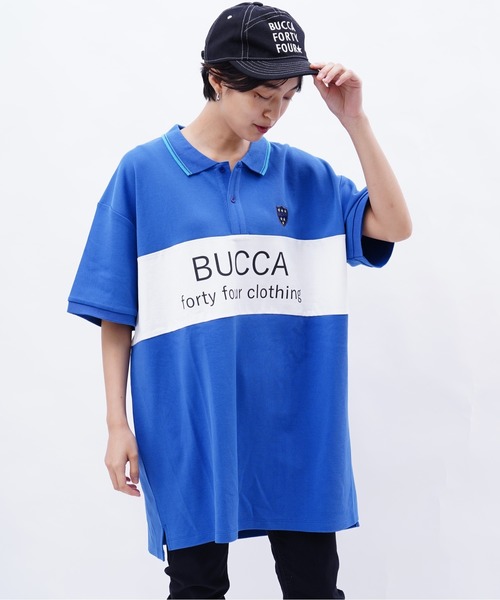 BUCCA 44(ブッカフォーティーフォー)の「【BUCCA 44】切り替えプリントポロシャツ(ポロシャツ・メンズ・ブラック/ブルー・XXX-LARGE/MEDIUM/LARGE/X-LARGE/XX-LARGE)」の13枚目の写真