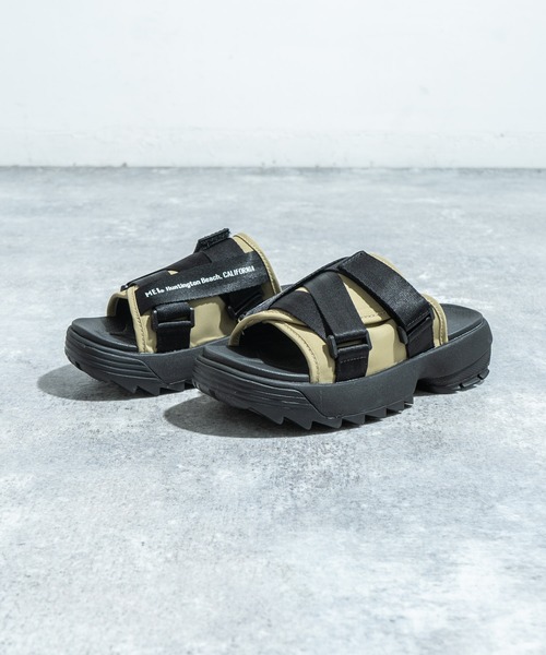MEI（メイ）の「MEI/メイ RECYCLE NYLON SANDAL / ベルクロスポーツサンダル ロゴスポサン（サンダル・メンズ・ブラック/ベージュ・S/M/L）」の6枚目の写真