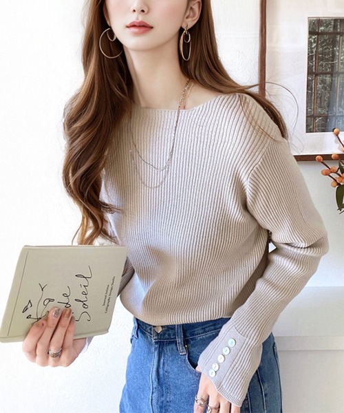 【極美品】EVERYDAY I LIKE. eloiseボートネックニット F Deuxieme Classe（ドゥーズィエムクラス） ニット セーター *Eloise