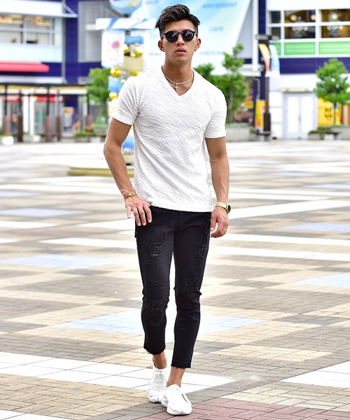 JOKER（ジョーカー）の「アンクル丈ダメージスキニーデニムパンツ 春服（デニムパンツ・メンズ・ブラック/グレー/インディゴブルー/ブルー/ブルー系その他・S/M/L/XL）」の6枚目の写真