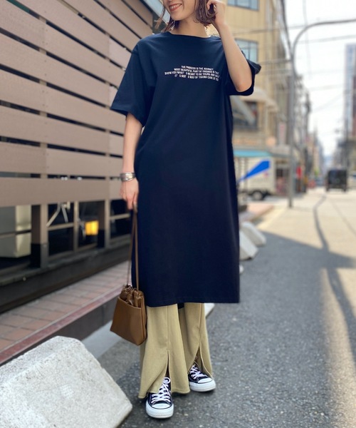 prose verse(プロズヴェール)の「テレコリブセンタースリットカットパンツ(その他パンツ・レディース・モカ/ブラック/グレイッシュベージュ/グリーン・フリ-)」の1枚目の写真