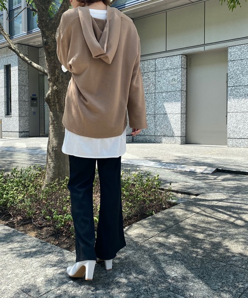 prose verse(プロズヴェール)の「テレコリブセンタースリットカットパンツ(その他パンツ・レディース・モカ/ブラック/グレイッシュベージュ/グリーン・フリ-)」の13枚目の写真