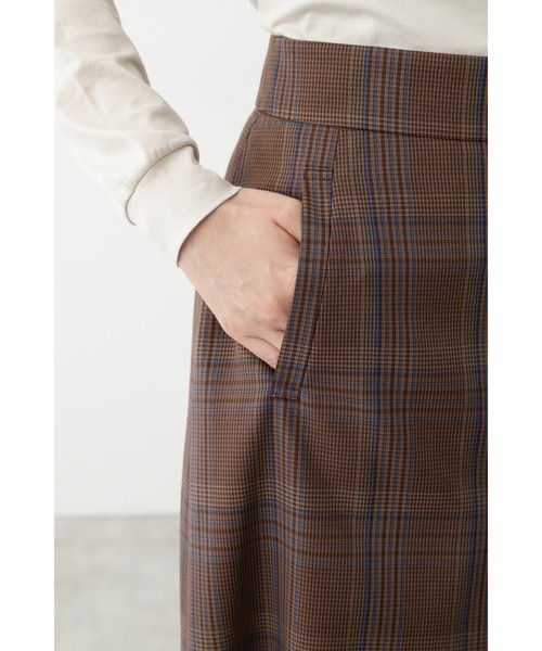human woman(ヒューマンウーマン)の「Wクラシックチェック(スカート・レディース・クリアブラウン/イエロー系その他4・SMALL/MEDIUM)」の3枚目の写真