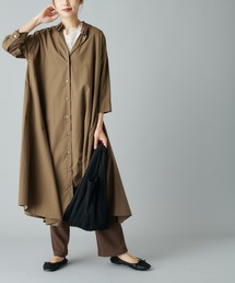 PUAL CE CIN | 【Du Noir】コットンリヨセルタイプライターワンピース(ワンピース)