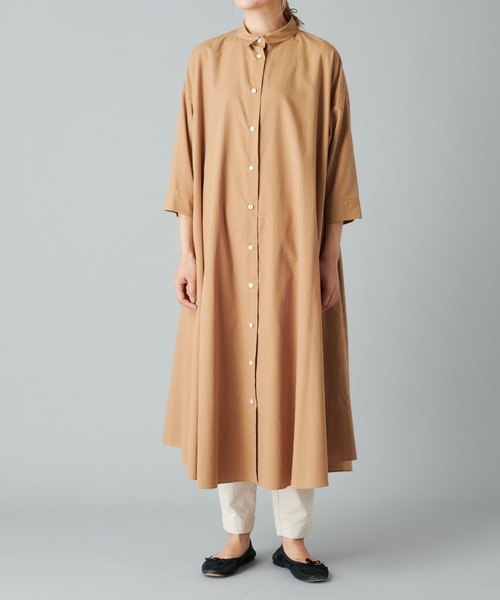 PUAL CE CIN（ピュアルセシン）の「【Du Noir】コットンリヨセルタイプライターワンピース（ワンピース・レディース・ブラック/ベージュ/カーキ・FREE）」の12枚目の写真