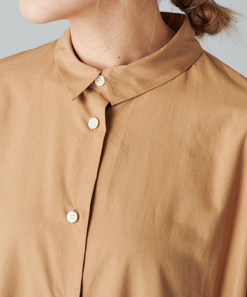 PUAL CE CIN（ピュアルセシン）の「【Du Noir】コットンリヨセルタイプライターワンピース（ワンピース・レディース・ブラック/ベージュ/カーキ・FREE）」の15枚目の写真