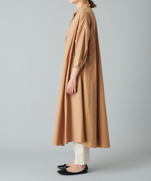 PUAL CE CIN（ピュアルセシン）の「【Du Noir】コットンリヨセルタイプライターワンピース（ワンピース・レディース・ブラック/ベージュ/カーキ・FREE）」の13枚目の写真