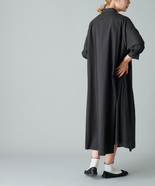 PUAL CE CIN（ピュアルセシン）の「【Du Noir】コットンリヨセルタイプライターワンピース（ワンピース・レディース・ブラック/ベージュ/カーキ・FREE）」の11枚目の写真