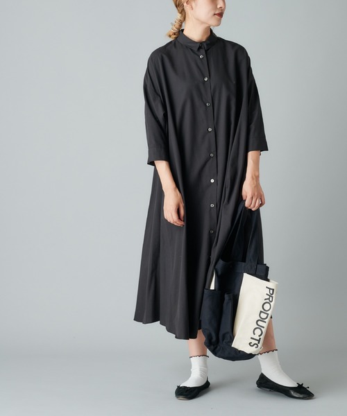 PUAL CE CIN（ピュアルセシン）の「【Du Noir】コットンリヨセルタイプライターワンピース（ワンピース・レディース・ブラック/ベージュ/カーキ・FREE）」の19枚目の写真