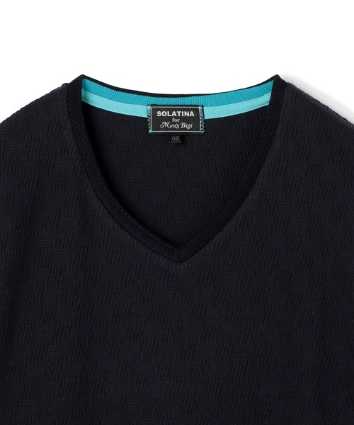 MEN'S BIGI(メンズビギ)の「【SOLATINA(ソラチナ)】マルチジャガード カットソー(Tシャツ/カットソー・メンズ・ネイビー/ホワイト/ブラック/ボルドー・02/03/01)」の8枚目の写真
