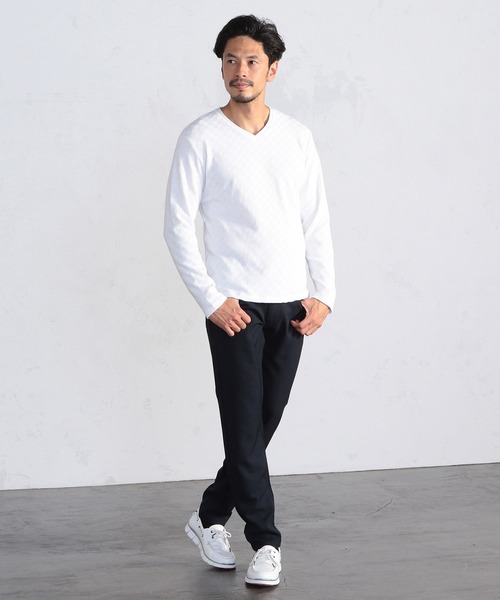 MEN'S BIGI(メンズビギ)の「【SOLATINA(ソラチナ)】マルチジャガード カットソー(Tシャツ/カットソー・メンズ・ネイビー/ホワイト/ブラック/ボルドー・02/03/01)」の9枚目の写真