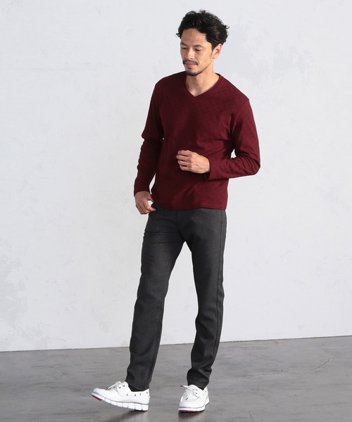 MEN'S BIGI(メンズビギ)の「【SOLATINA(ソラチナ)】マルチジャガード カットソー(Tシャツ/カットソー・メンズ・ネイビー/ホワイト/ブラック/ボルドー・02/03/01)」の10枚目の写真