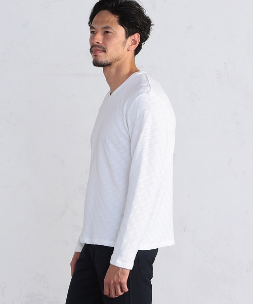 MEN'S BIGI(メンズビギ)の「【SOLATINA(ソラチナ)】マルチジャガード カットソー(Tシャツ/カットソー・メンズ・ネイビー/ホワイト/ブラック/ボルドー・02/03/01)」の15枚目の写真