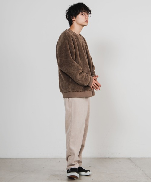 WEGO（ウィゴー）の「WEGO/シャギーボアプルオーバー（スウェット・メンズ・ブラック/ブラウン系その他/ライトベージュ/ベージュ/サックスブルー・SMALL/LARGE/MEDIUM）」の10枚目の写真