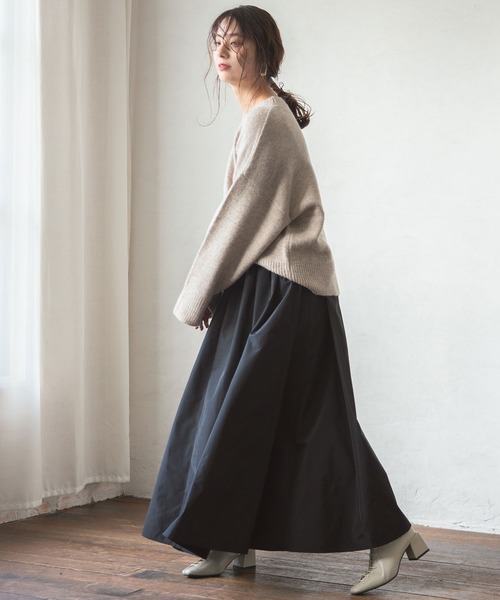 rectangle（レクタングル）の「タフタロングスカート（スカート・レディース・ブラック/ブラウン/ベージュ・FREE）」の10枚目の写真