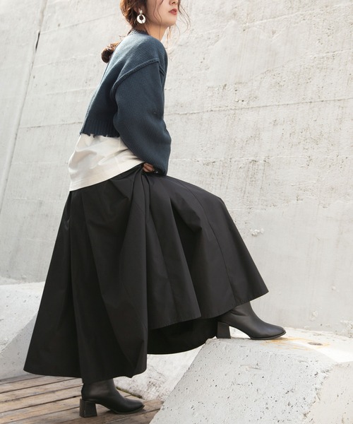 rectangle（レクタングル）の「タフタロングスカート（スカート・レディース・ブラック/ブラウン/ベージュ・FREE）」の14枚目の写真