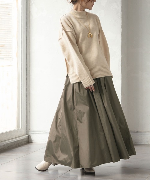rectangle（レクタングル）の「タフタロングスカート（スカート・レディース・ブラック/ブラウン/ベージュ・FREE）」の16枚目の写真